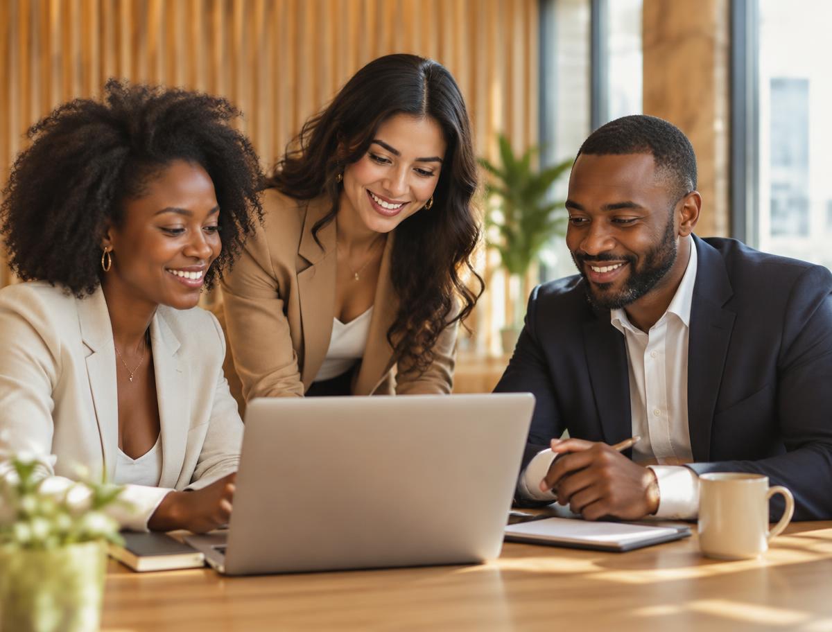 Equipo de BBM Group colaborando en una reunión de trabajo